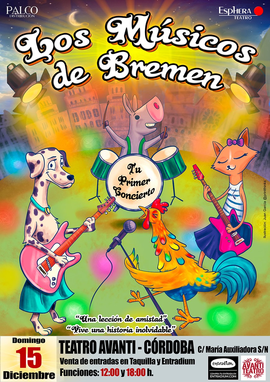 Los músicos de Bremen - Esphera Teatro - Domingo 15 Diciembre (12:00 y 18:00 h) Público Familiar.