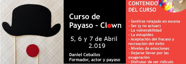 CURSO DE CLOWN - viernes 5, sabado 6 Y domingo 7 DE ABRIL