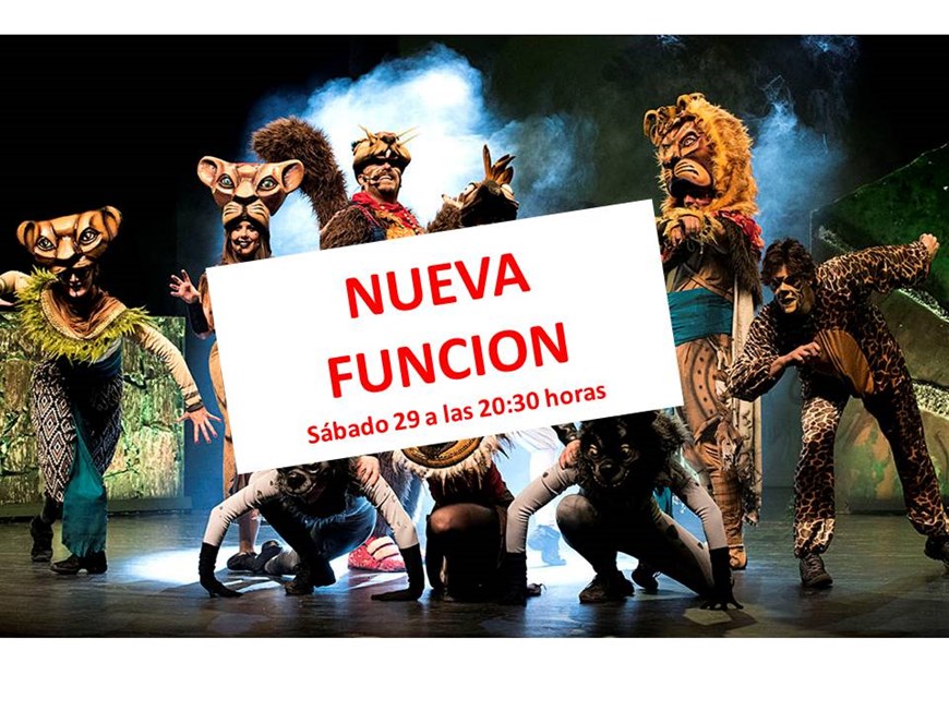 NUEVA FUNCION - EL TRIBUTO DEL REY LEON. DE SAMBA A KIARA - Sábado 29 a las 20:30 horas.